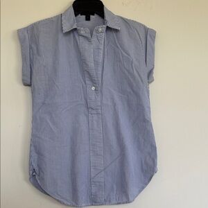 J. Crew Women’s Blue Pinstripe Casual Shirt
